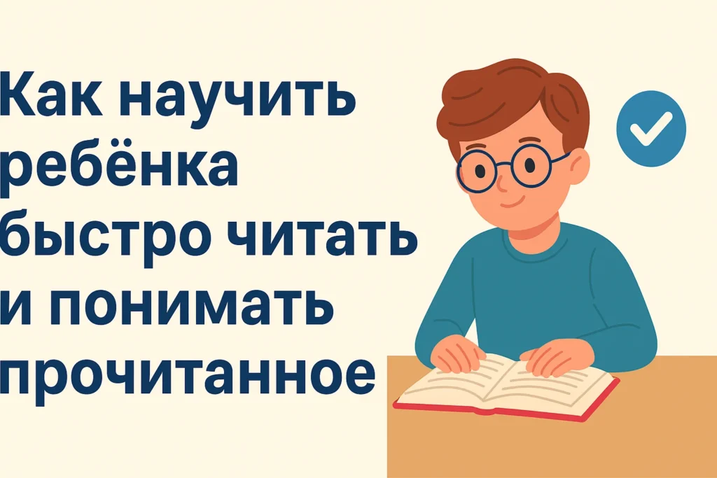Как научить ребёнка быстро читать и понимать прочитанное