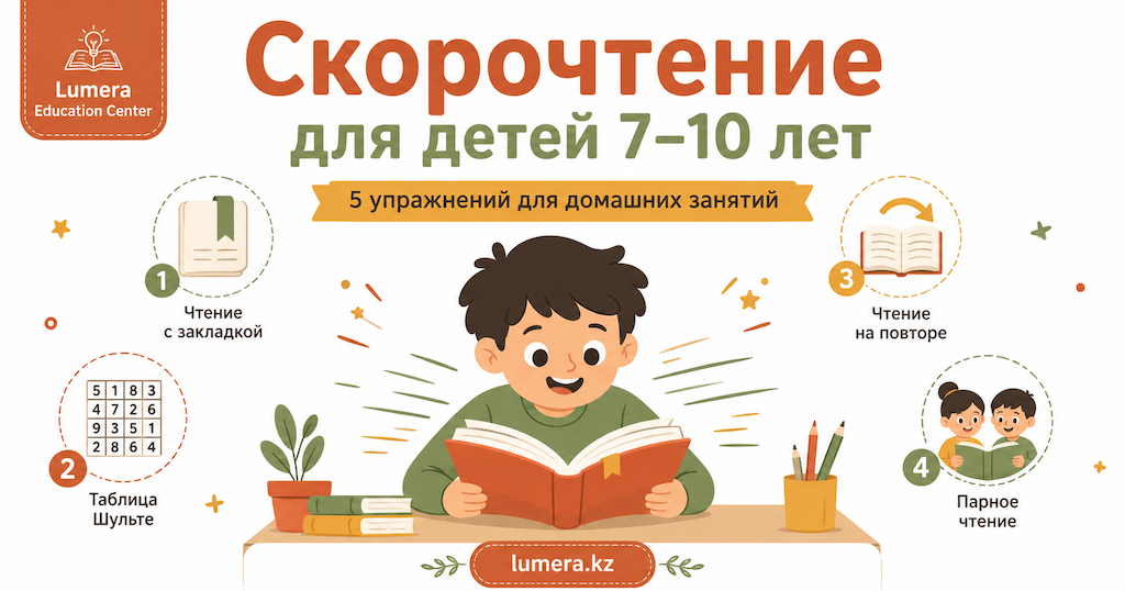 Методика скорочтения для детей 7–10 лет — советы родителям